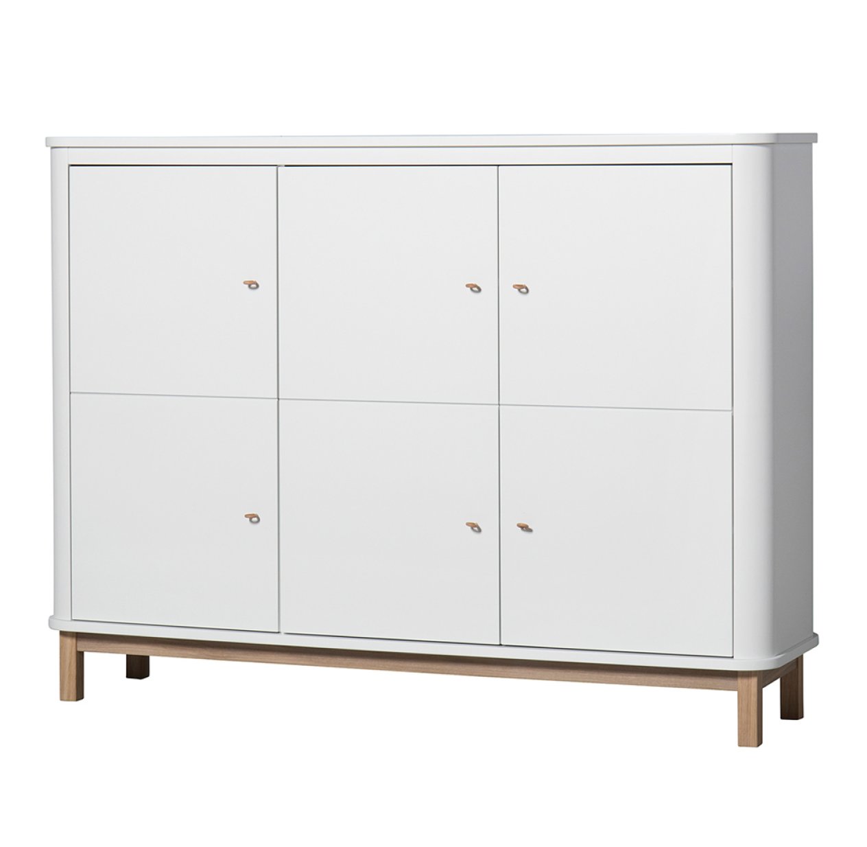 Boîtes de rangement Wood 2 pcs., blanc/chêne – Oliver Furniture FR