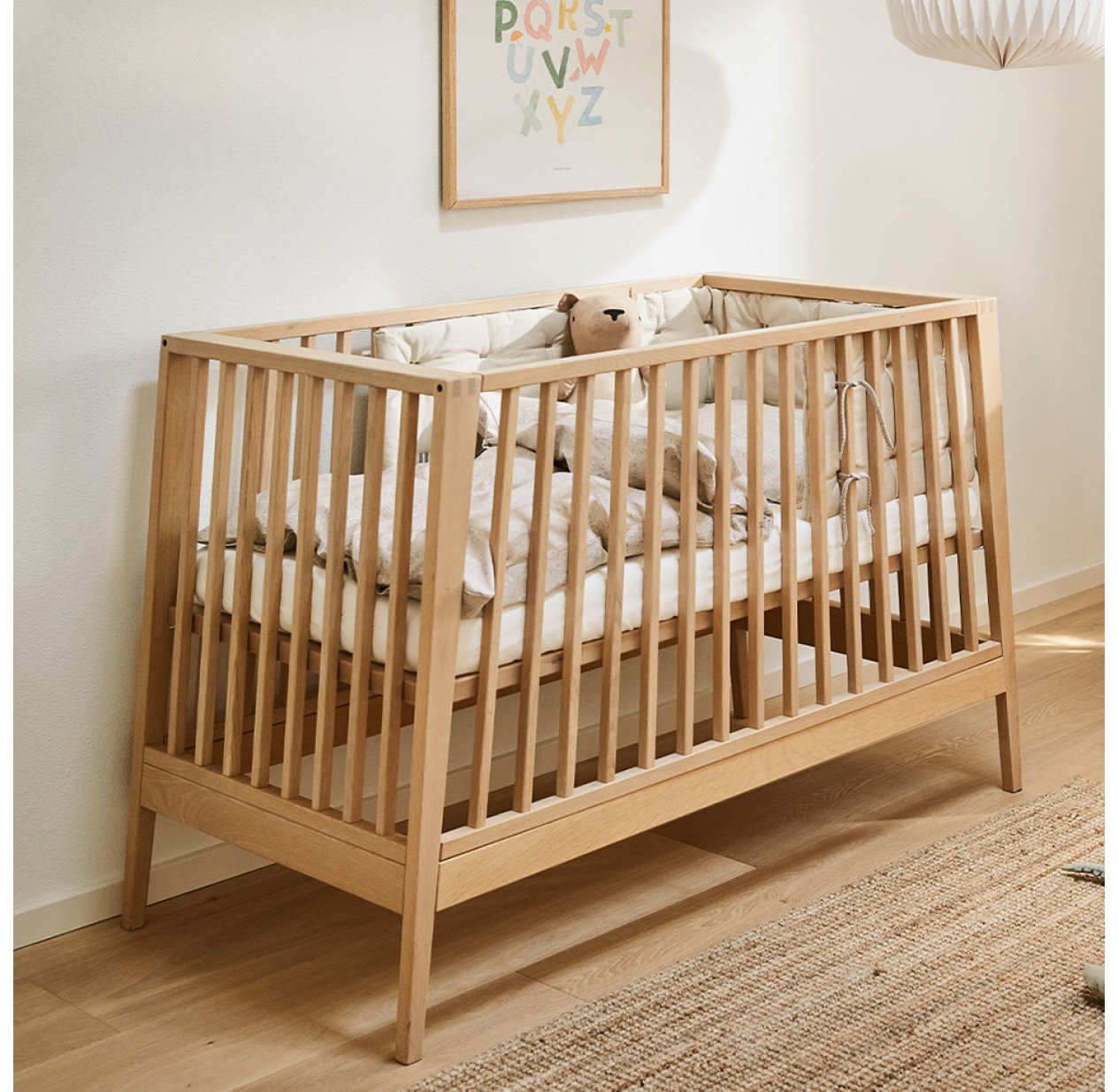 Leander - Flèche de lit pour lit bébé Linea, Chêne