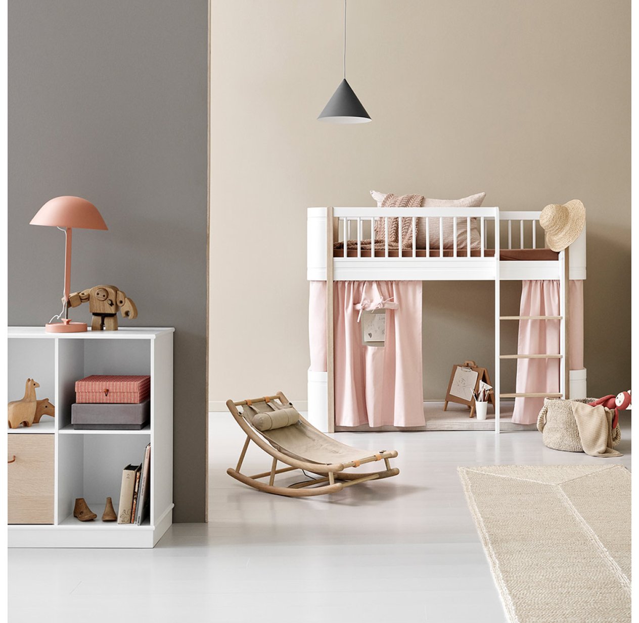 Boîtes de rangement en bois pour mobilier enfants Oliver furniture