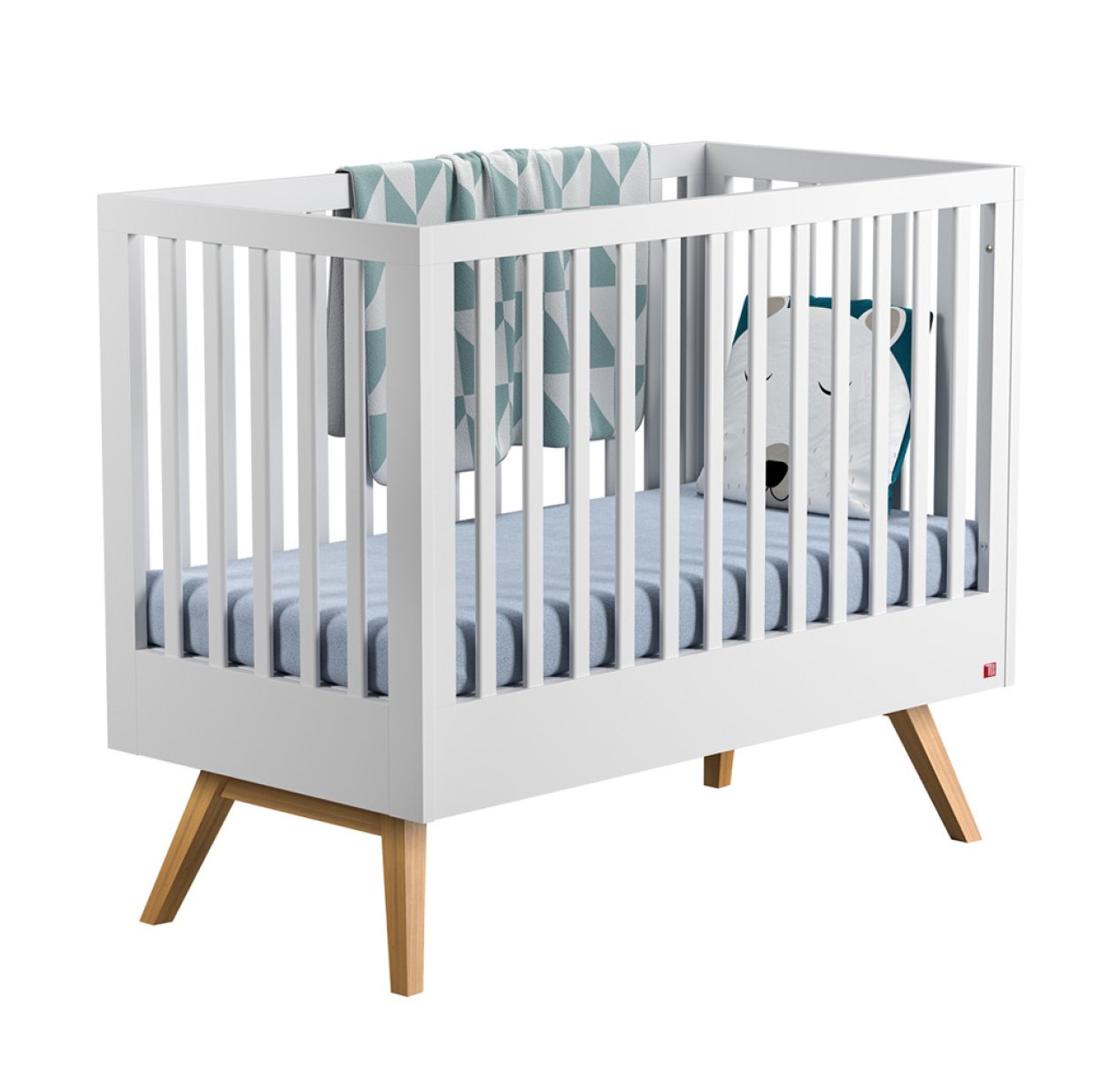 Lit Bebe 60 X 1 Nature Blanc Vox Pour Chambre Enfant Les Enfants Du Design