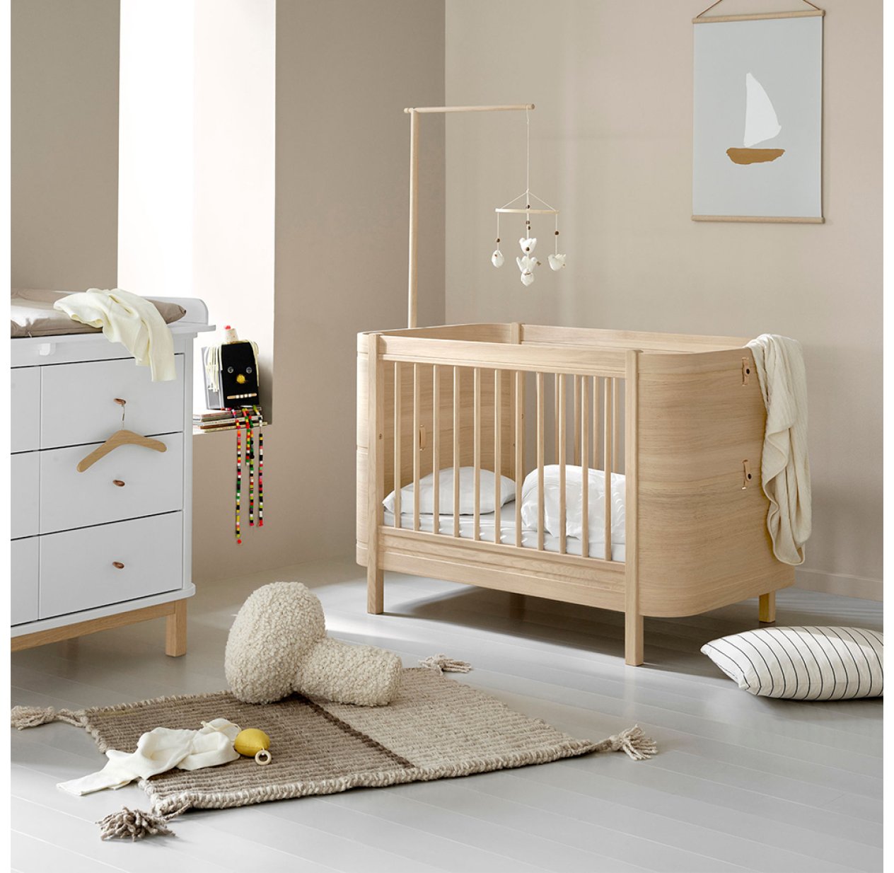 Transat bébé & enfant Wood, chêne/blanc – Oliver Furniture FR