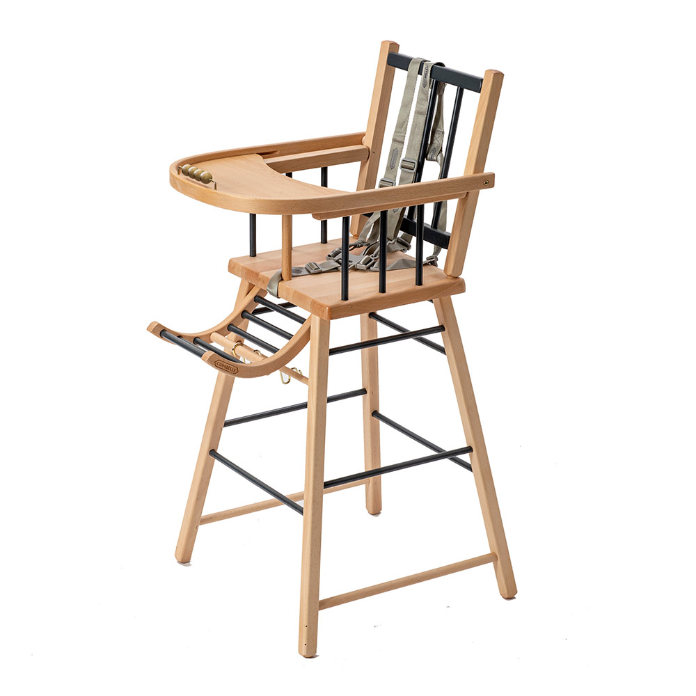 Chaise haute bébé en bois Marcel - Combelle